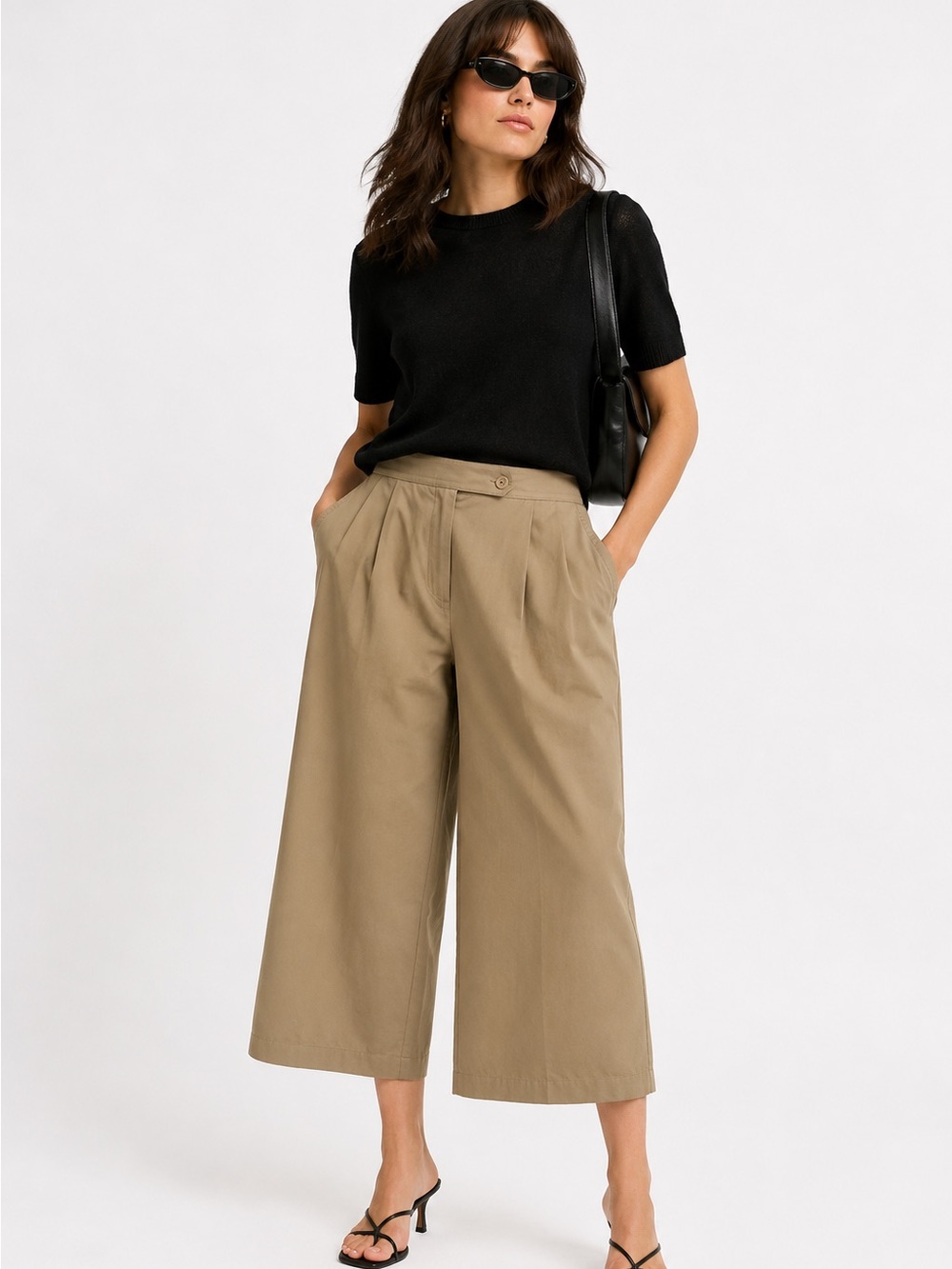 Vintage Country Suburbans Khaki Culotte Pants USA Made Size 14